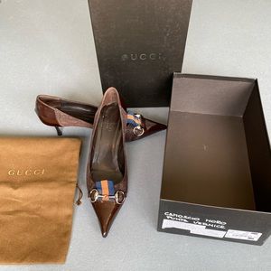 Gucci Suede Kitten Heals